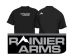 Rainier Arms Form Fitting T-Shirt - Black (XL)