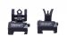 Troy Industries Micro Folding Battlesights Iron Sights Set w/ Dioptic Rear - Black