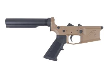 Aero Precision M4E1 Carbine Complete Lower Receiver w/ A2 Grip, No Stock - FDE