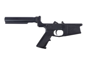 Aero Precision M5 (.308) Carbine Complete lower w/ A2 Grip, No Stock - Black
