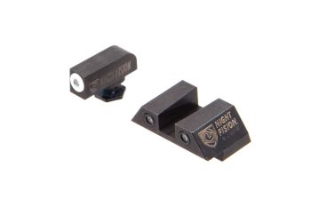 Night Fision Perfect Dot Night Sight Set For Glock 43 - White/Black Square Rear