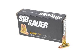 Sig Sauer 9mm 124gr Elite Ball FMJ Ammunition - 50 Rd Box