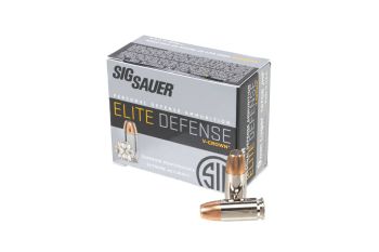 Sig Sauer 9MM 147gr Elite V-Crown JHP Ammunition - 20 Rd Box