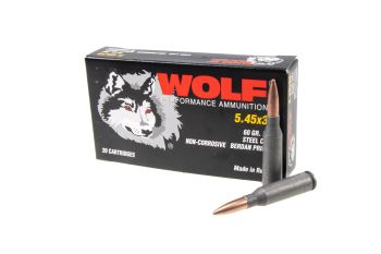 Wolf Performance 5.45x39 60GR FMJ Steel-Cased Ammunition - 1000rd Case