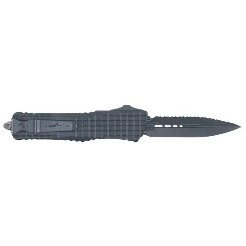 Microtech Knives Signature Series Combat Troodon Delta Frag Double-Edge OTF Knife - Partial Serrated (Limited Run)