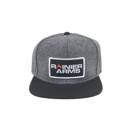 Rainier Arms Patch Snapback Hat - Black/Gray