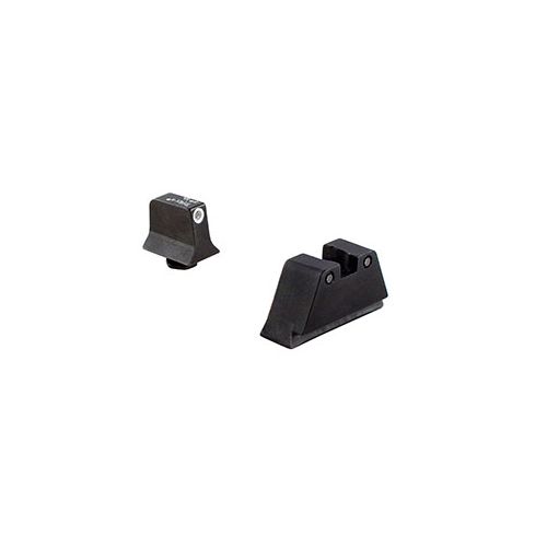 Trijicon Suppressor Sight Set For Glock - White Front & Black Rear w/ Green Lamps