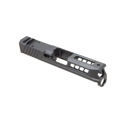 True Precision Stripped Slide For Glock 43 w/ RMSc Cut - Black DLC