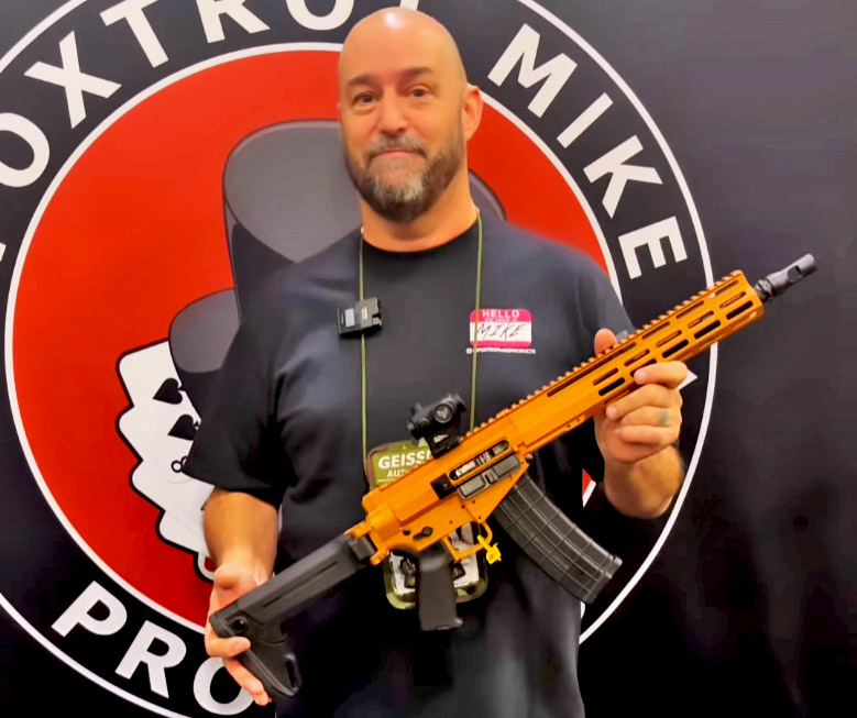 Paul Noonan of Foxtrot Mike with the Mike-102 5.56x45mm AK AR Hybrid